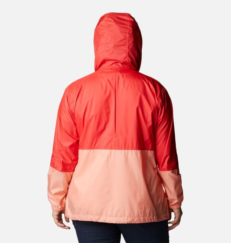 Women's Columbia Flash Forward Windbreaker Jackets Red / Coral | Plus Size CA-PA401
